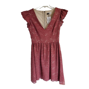 Melrose dusky pink lace dress NWT‎